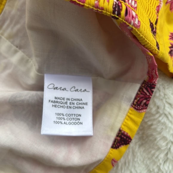 NWT CARA CARA Darby ruffled cropped floral-print cotton-poplin top, Large - Picture 7 of 9